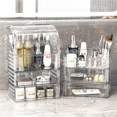 Pob zeb diamond Pattern Dustproof Makeup Box